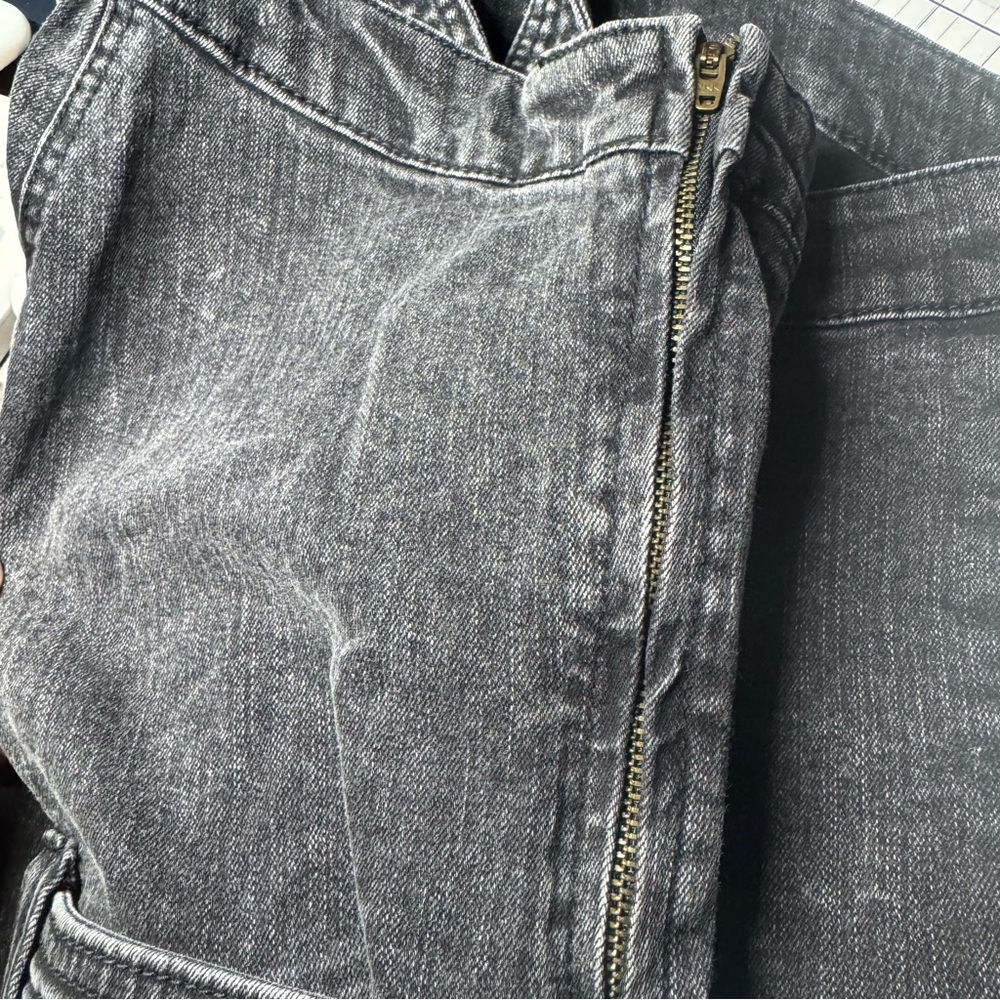 Jessica Simpson Denim Jean Overall Dress Black Gray Wash Plus Size 1X NWT - Picture 10 of 15